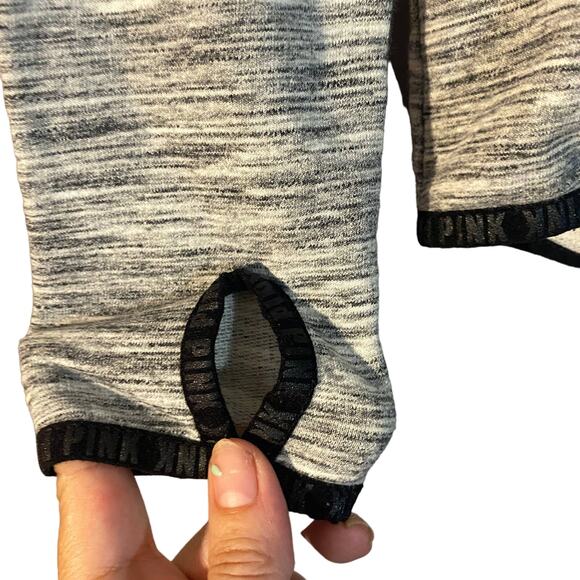 PINK by Victoria's Secret Heathered Gray 1/4 Zip Sweatshirt Women Sz XS - Picture 6 of 9